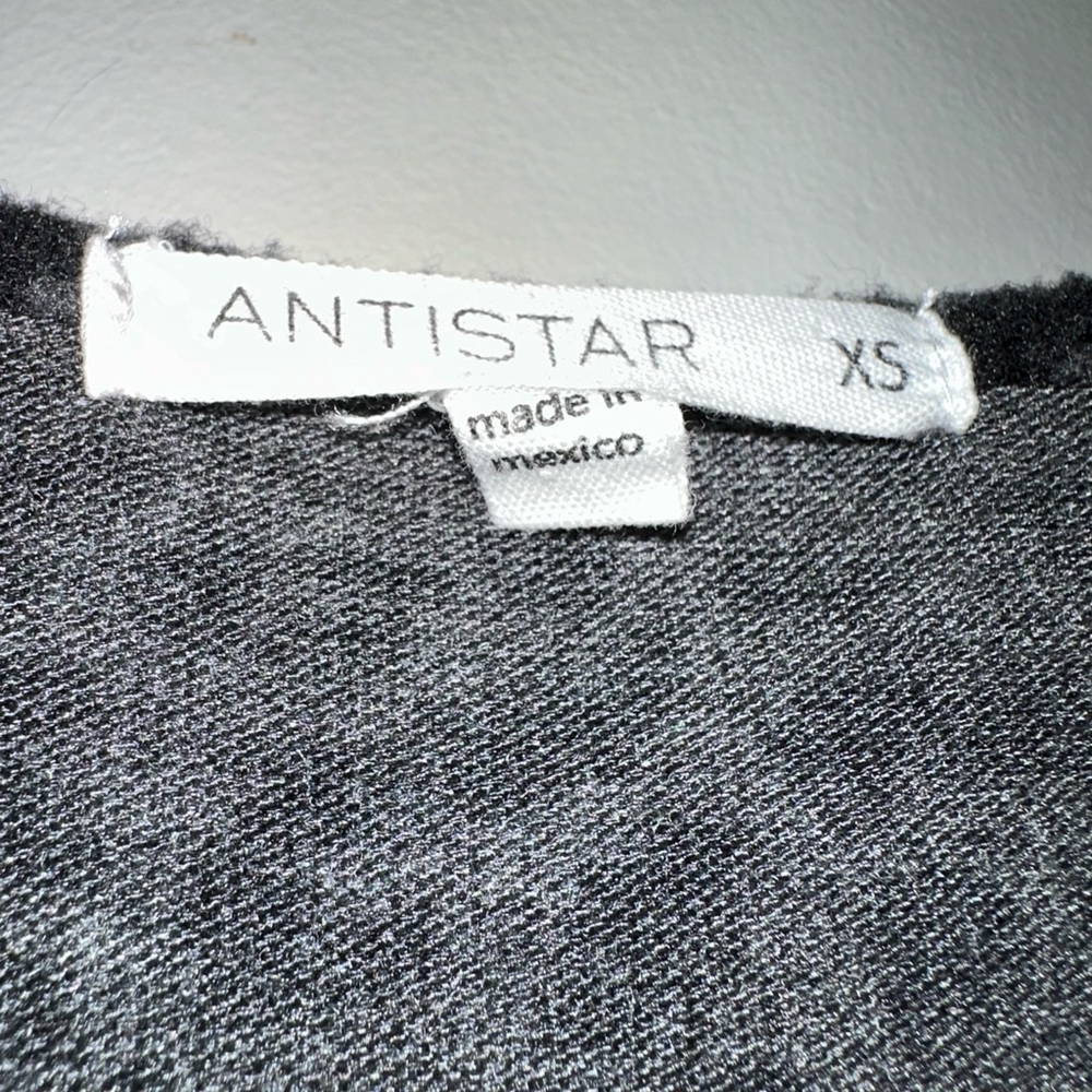 Women's Antistar Blouse, XS, Gray and Black cheetah leopard sweater long sleeve - Picture 4 of 7